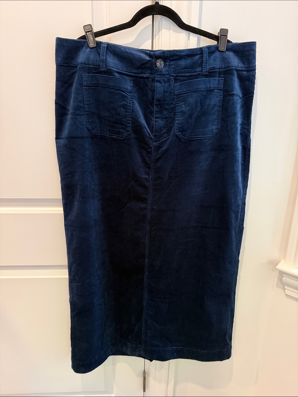 Maeve Navy Colette Corduroy Maxi Skirt Size 1X LIKE NEW
